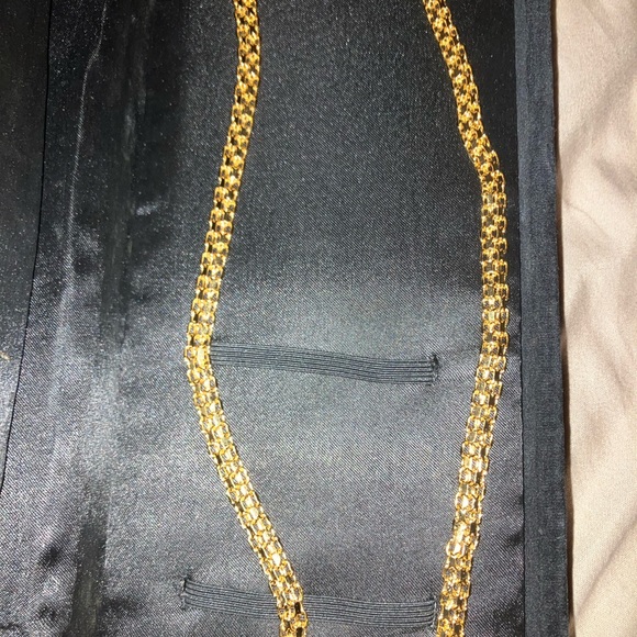 18K rose gold 20” necklace link design unisex chain jewelry necklace - Picture 4 of 7